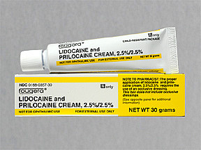 LIDOCAINE AND PRILOCAINE 25 MG G 25 MG G CREAM 0168035730