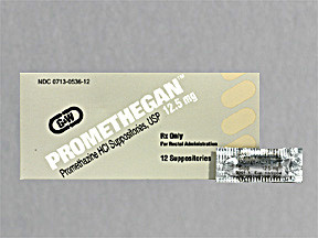 PROMETHAZINE 125 MG RECTAL SUPPOSITORIES 0713053612