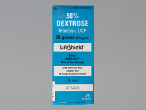 DEXTROSE MONOHYDRATE 25 G 50ML INJECTION 0409490234