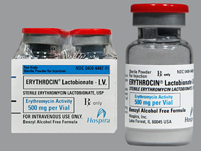 ERYTHROMYCIN LACTOBIONATE 500 MG 10ML INJECTION 0409648201