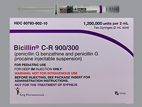 PENICILLIN G BENZATHINE AND PENICILLIN G PROCAINE 900000 IU 2ML 300000 IU 2ML INJECTION 6079360210