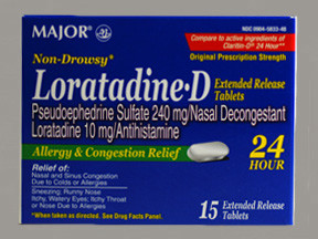 LORATADINE AND PSEUDOEPHEDRINE SULFATE 10 MG 240 MG TABLET 0904583348