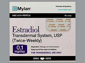 ESTRADIOL 1 MG D PATCH 0378464026