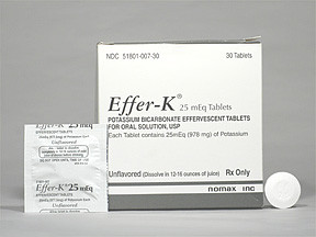 POTASSIUM BICARBONATE 9775 MG TABLET 5180100730