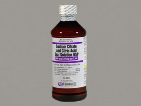 SODIUM CITRATE AND CITRIC ACID MONOHYDRATE 334 MG 5ML 500 MG 5ML SOLUTION 0121059516