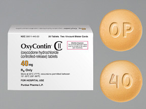 OXYCODONE HYDROCHLORIDE 40 MG TABLET 5901144020