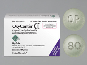 OXYCODONE HYDROCHLORIDE 80 MG TABLET 5901148020
