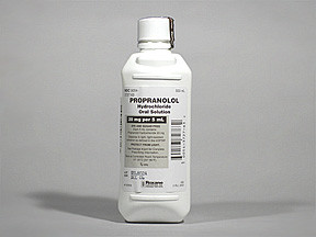PROPRANOLOL HYDROCHLORIDE 20 MG 5ML SOLUTION 0054372763