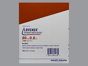 ENOXAPARIN SODIUM 80 MG 8ML INJECTION 0075062280
