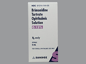 BRIMONIDINE OPHTHALMIC SOLUTION 015 PERCENT 5 ML SOLUTION OPHTHALMIC 6131414405