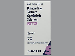 BRIMONIDINE OPHTHALMIC SOLUTION 015 PERCENT 10 ML SOLUTION OPHTHALMIC 6131414410
