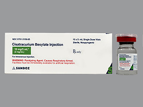 CISATRACURIUM BESYLATE 2 MG ML INJECTION 0781315095