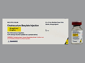 CISATRACURIUM BESYLATE 2 MG ML INJECTION 0781315295