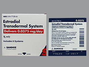 ESTRADIOL 0375 MG D PATCH 0781713883