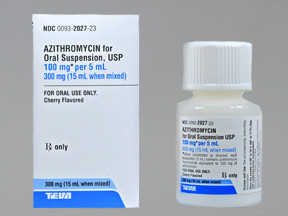 AZITHROMYCIN 100 MG 5ML POWDER 0093202723