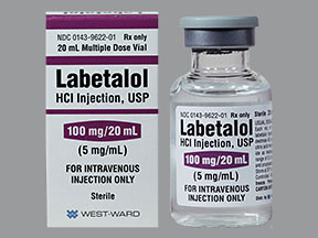 LABETALOL HYDROCHLORIDE 5 MG ML INJECTION 0143962201